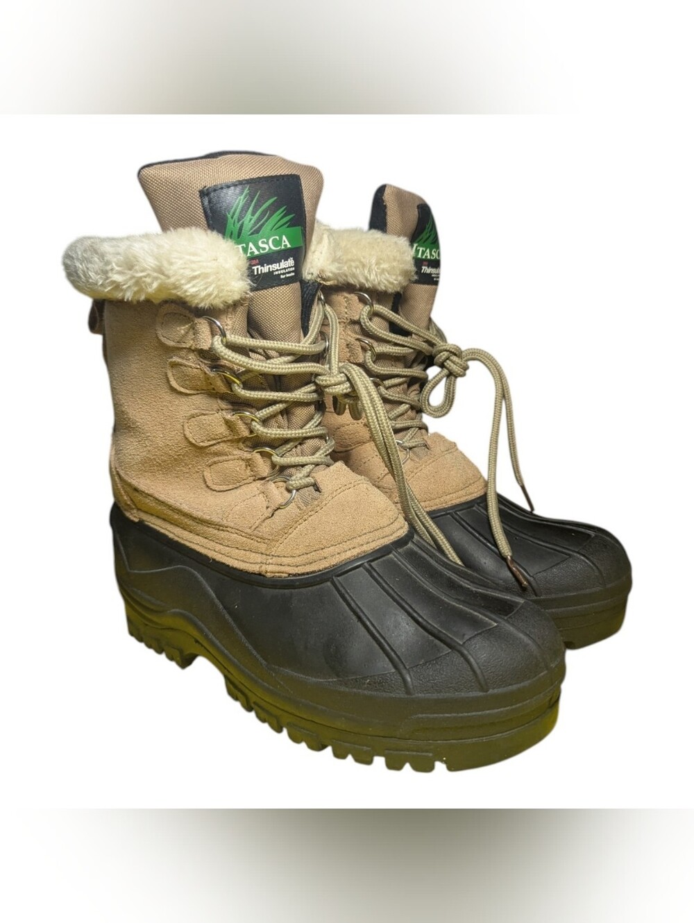 Itasca Lace Up  Boots Women's Sz 8 Tan Black Winter Thinsulate